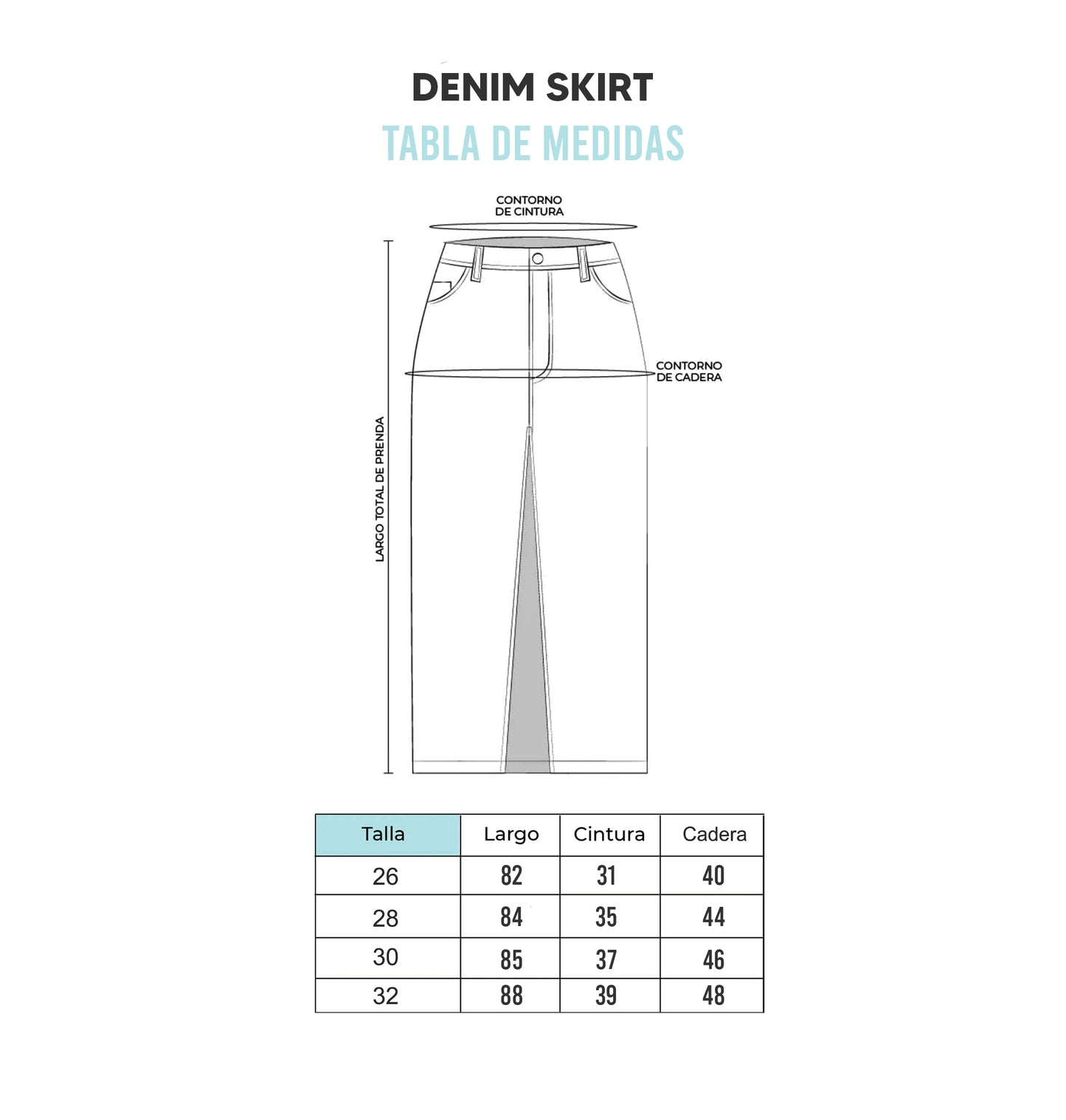 SKIRT DENIM CARGO