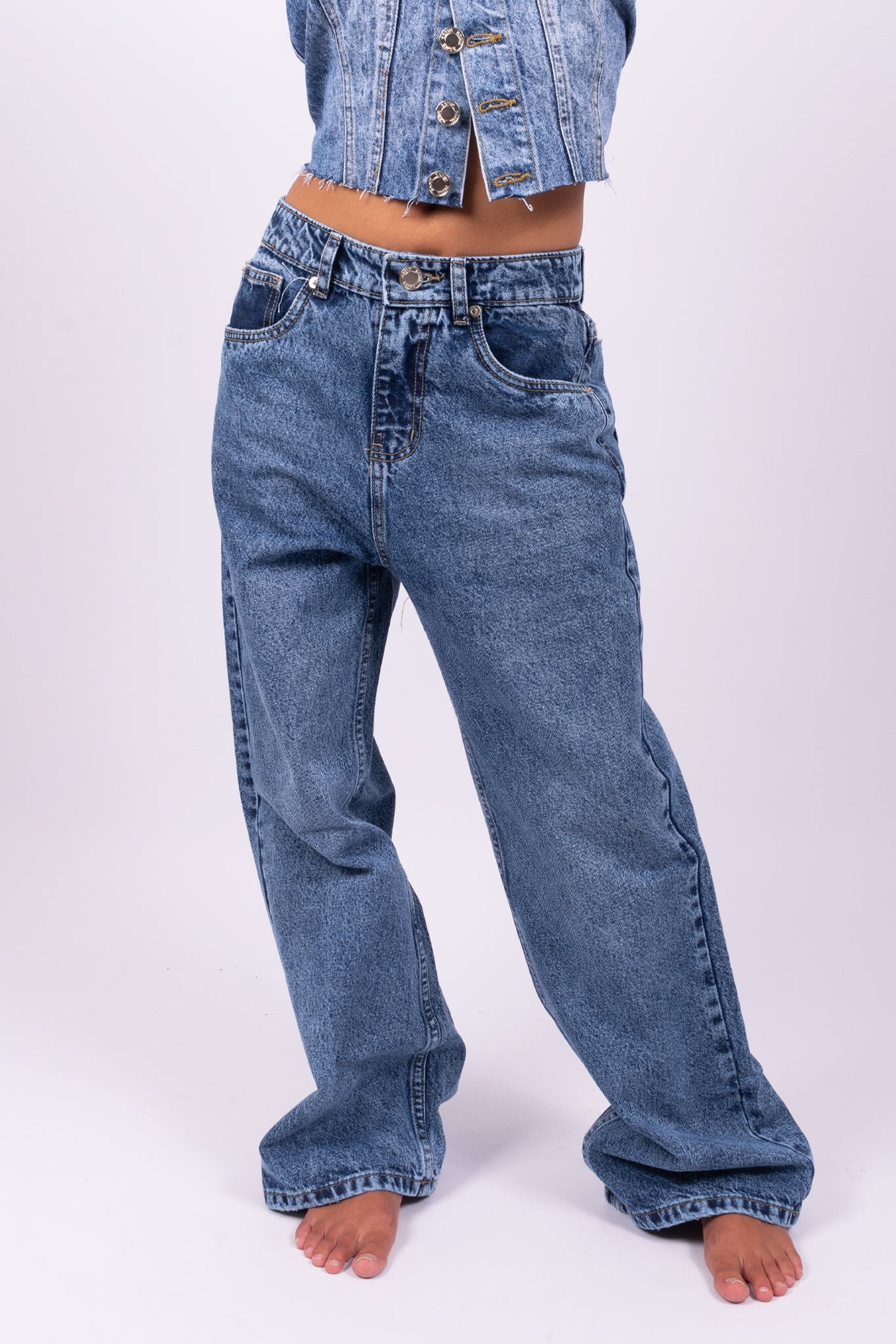 DENIM WIDE LEG CLASSIC BLUE