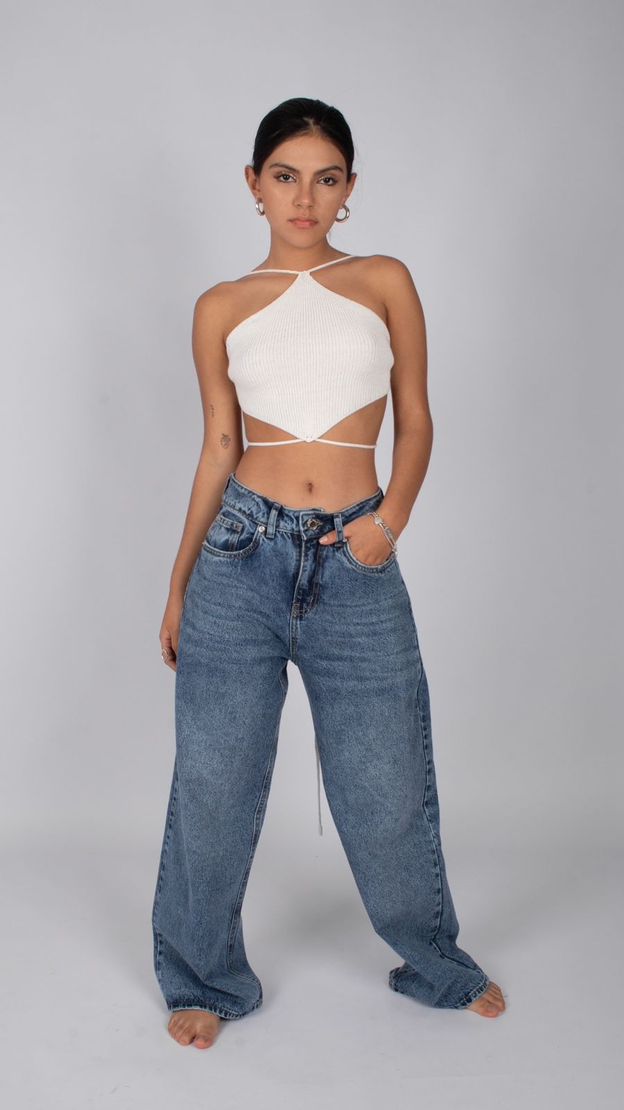 DENIM WIDE LEG CLASSIC BLUE