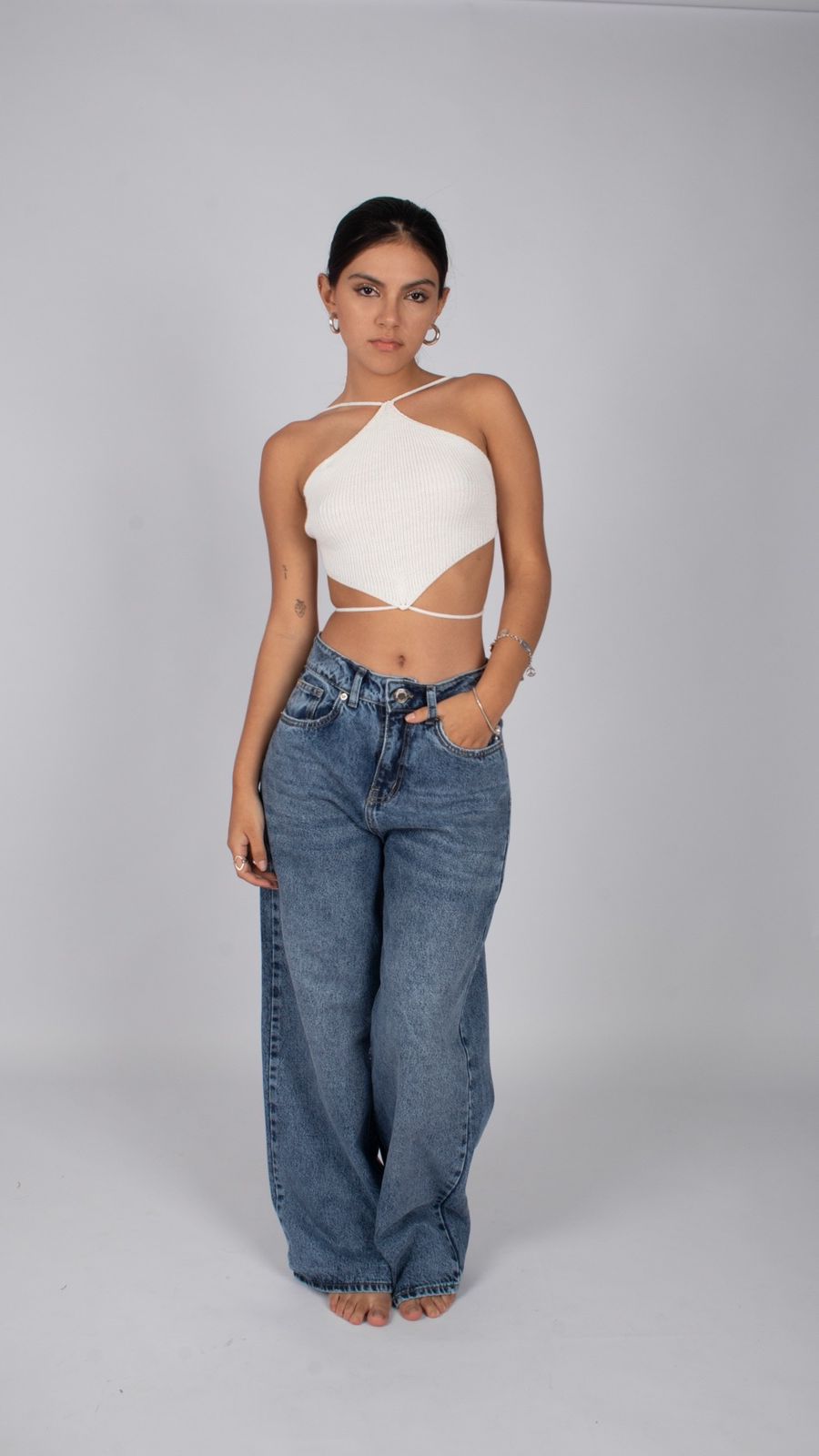 DENIM WIDE LEG CLASSIC BLUE